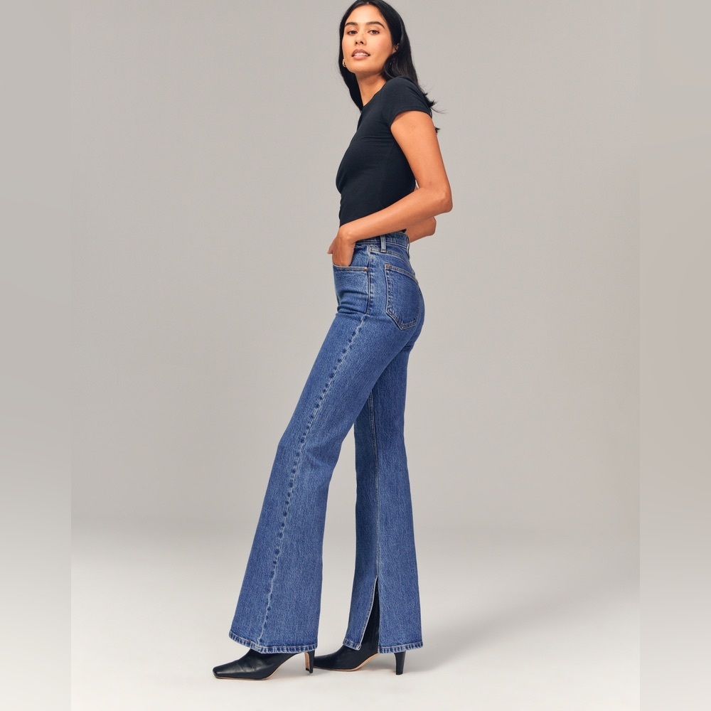 High Rise Vintage Flare with Vent Hem